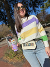 Mardi Gras Colorblock Sweater - PRE ORDER