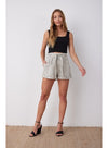 Belted Button Front Short