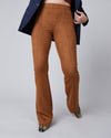 Faux Suede Flare Pant