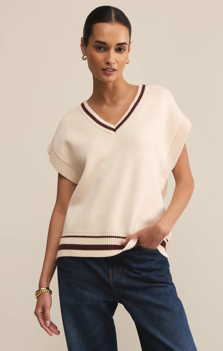 トップス xander zhou 23ss short knit vest Cross-Border Autumn and Winter New Pullover Split Knitted