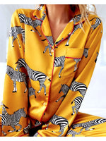 Mustard Zebra Pajama Set