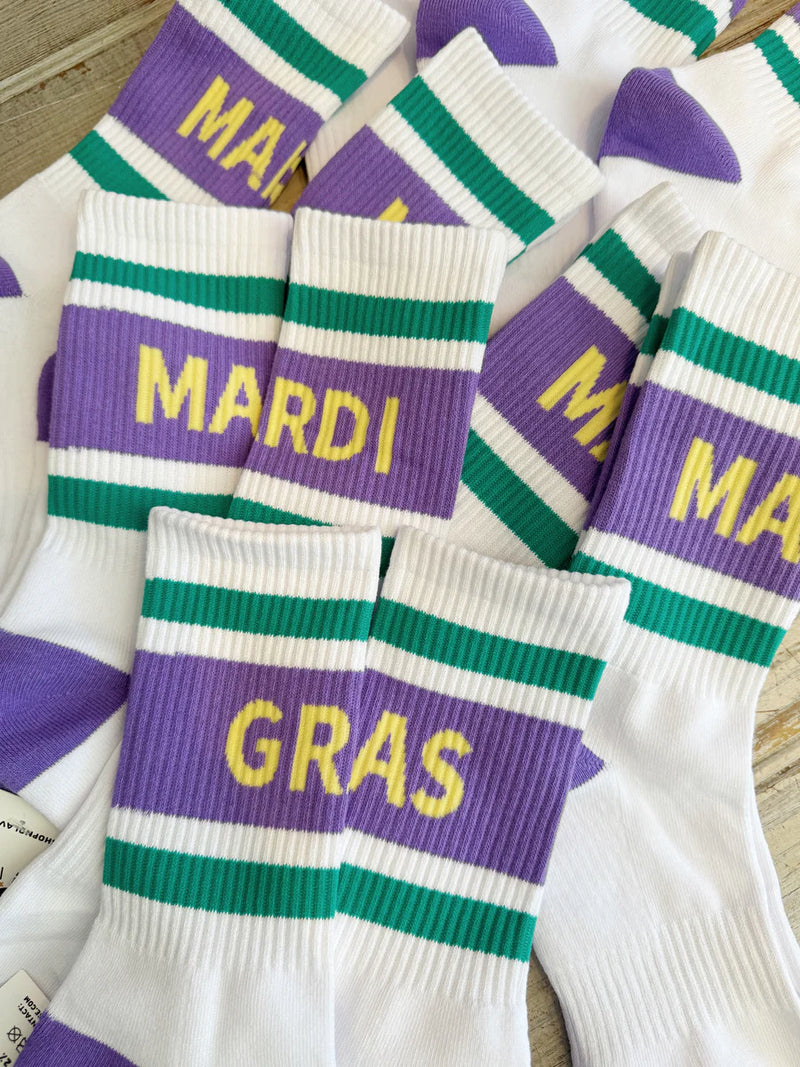 Mardi Gras Varsity Socks