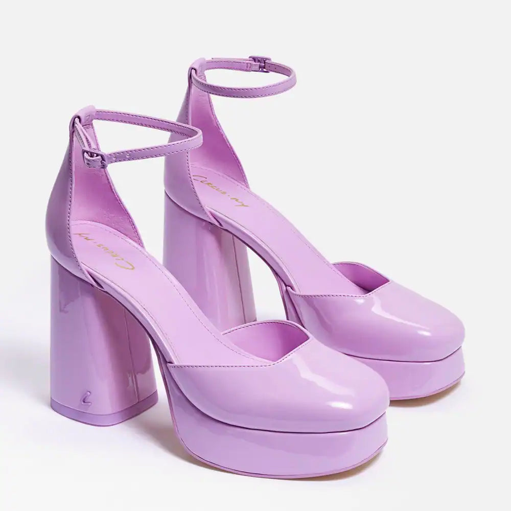 Mauve platform heels discount